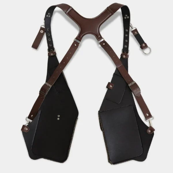 Leather Armpit Shoulder Bag Punk Retro Shoulder Strap Leather Storage Bag - Image 4